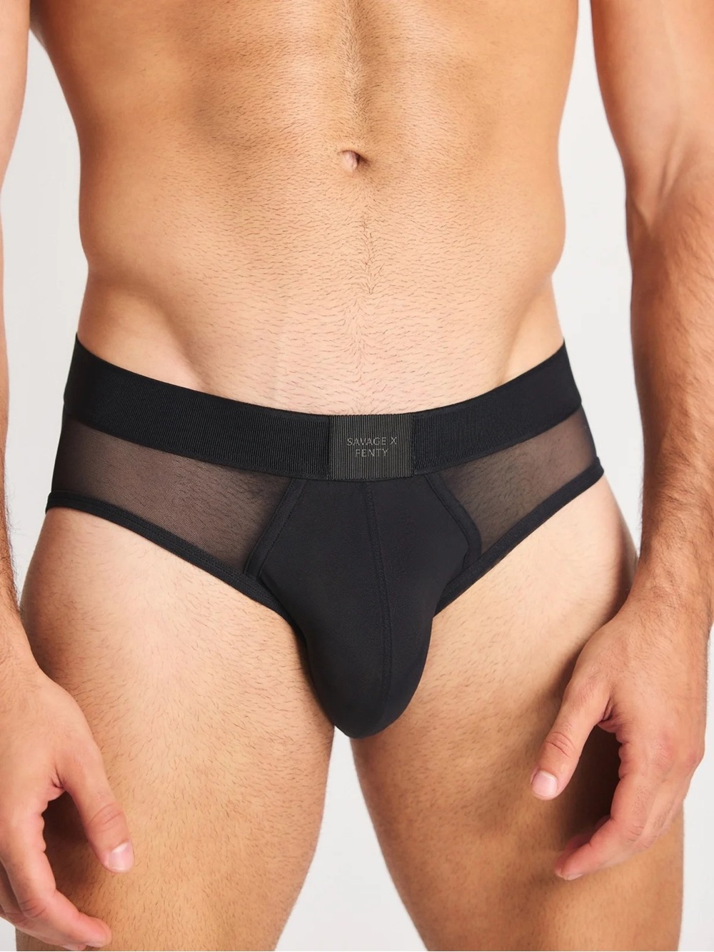 Savage X Fenty Black Sheer Men’s Briefs